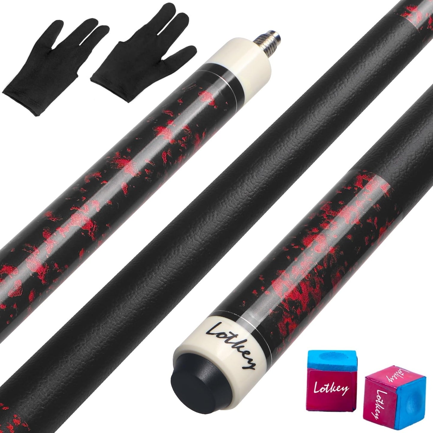 LOTKEY 4-Piece Pool Cue Set