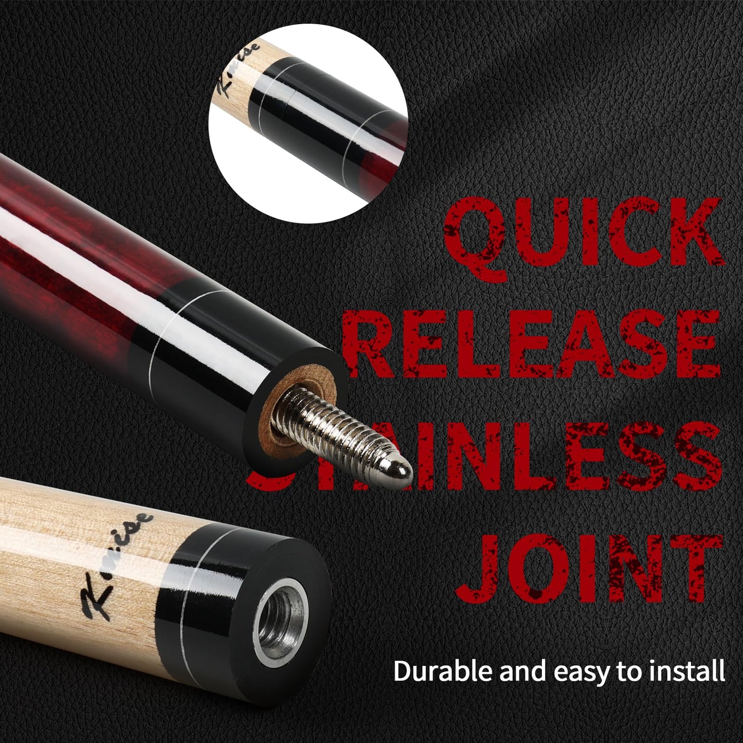 Kmise 58" Low-Deflection Pool Cue