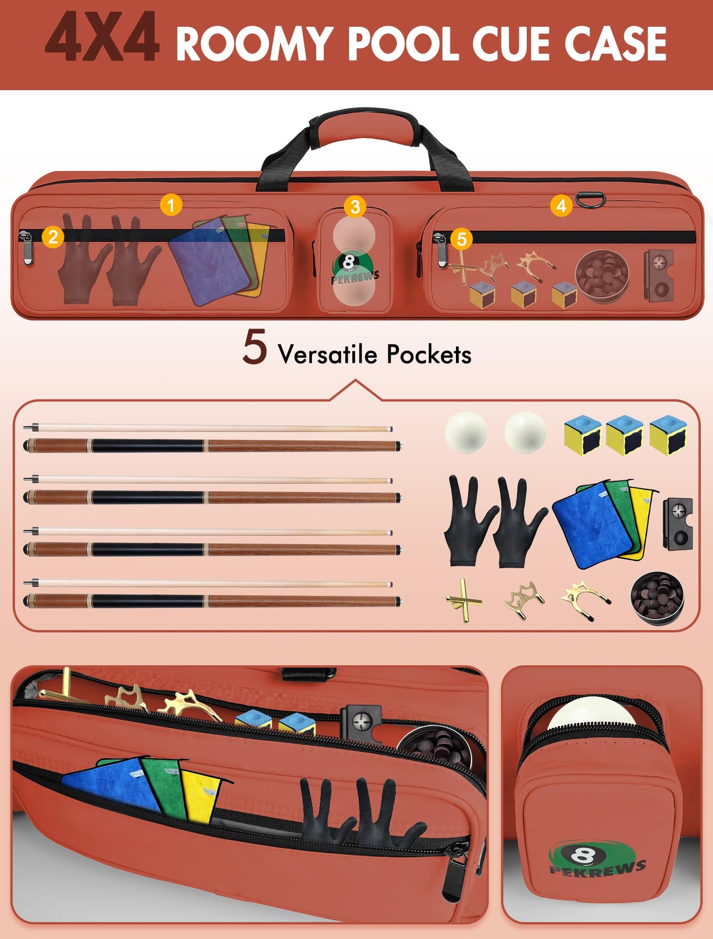 Pool Cue Case 4x5