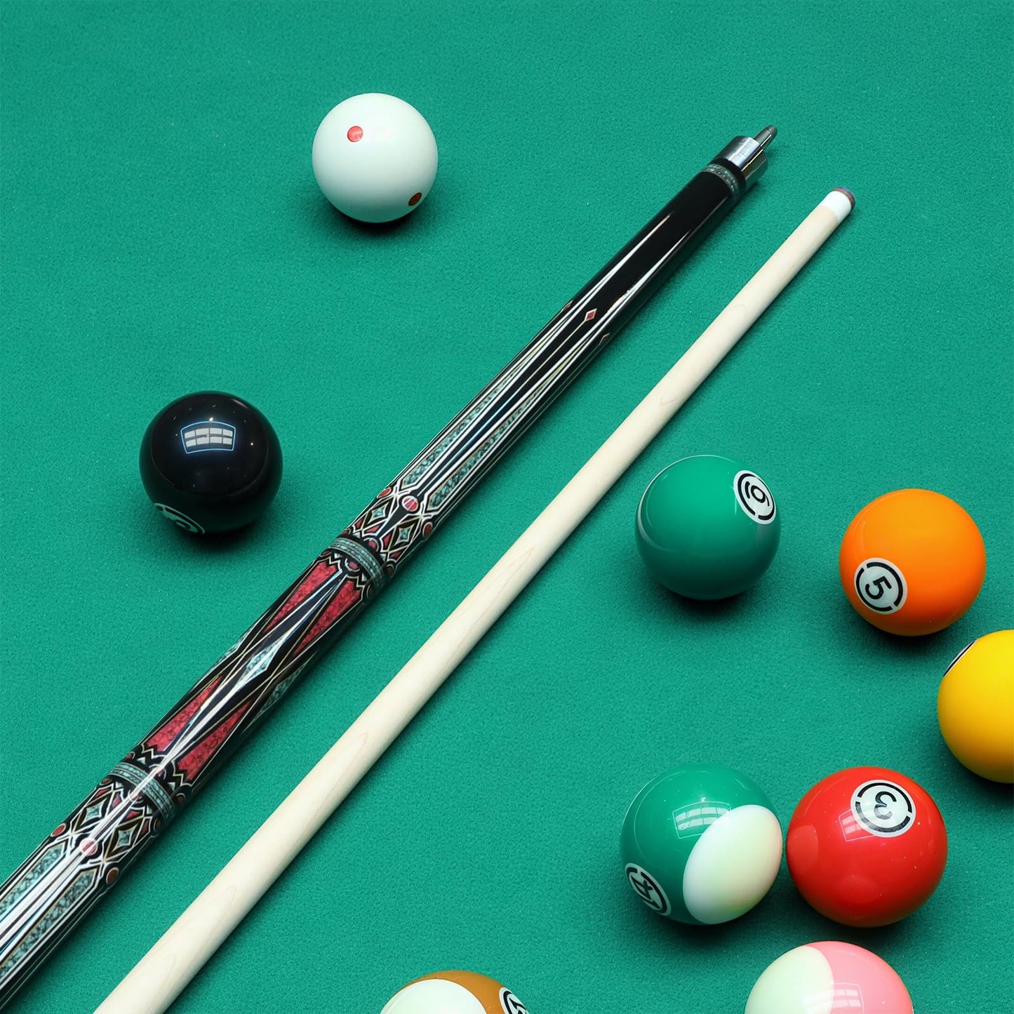Kmise 58" Maple Pool Cue with Case