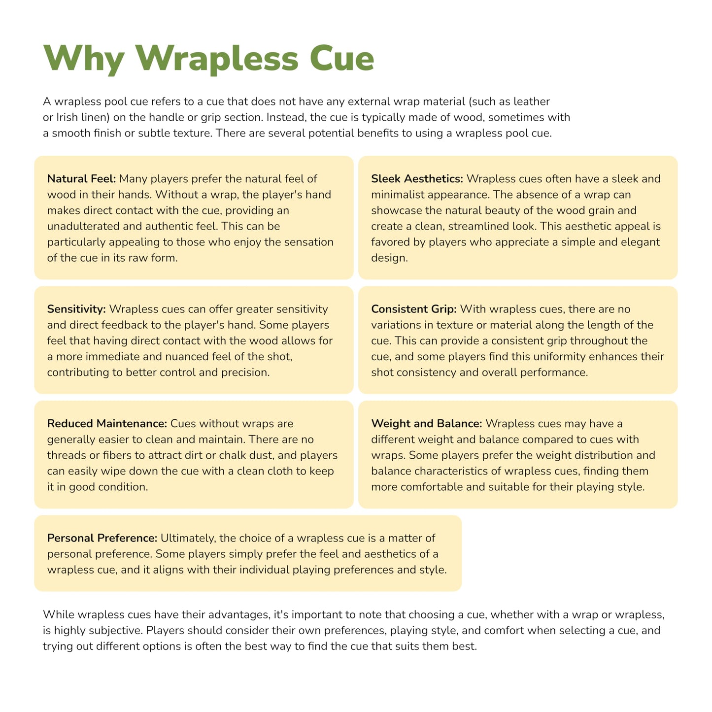 ASKA L3 58" No Wrap Pool Cue – Maple, 13mm Tip