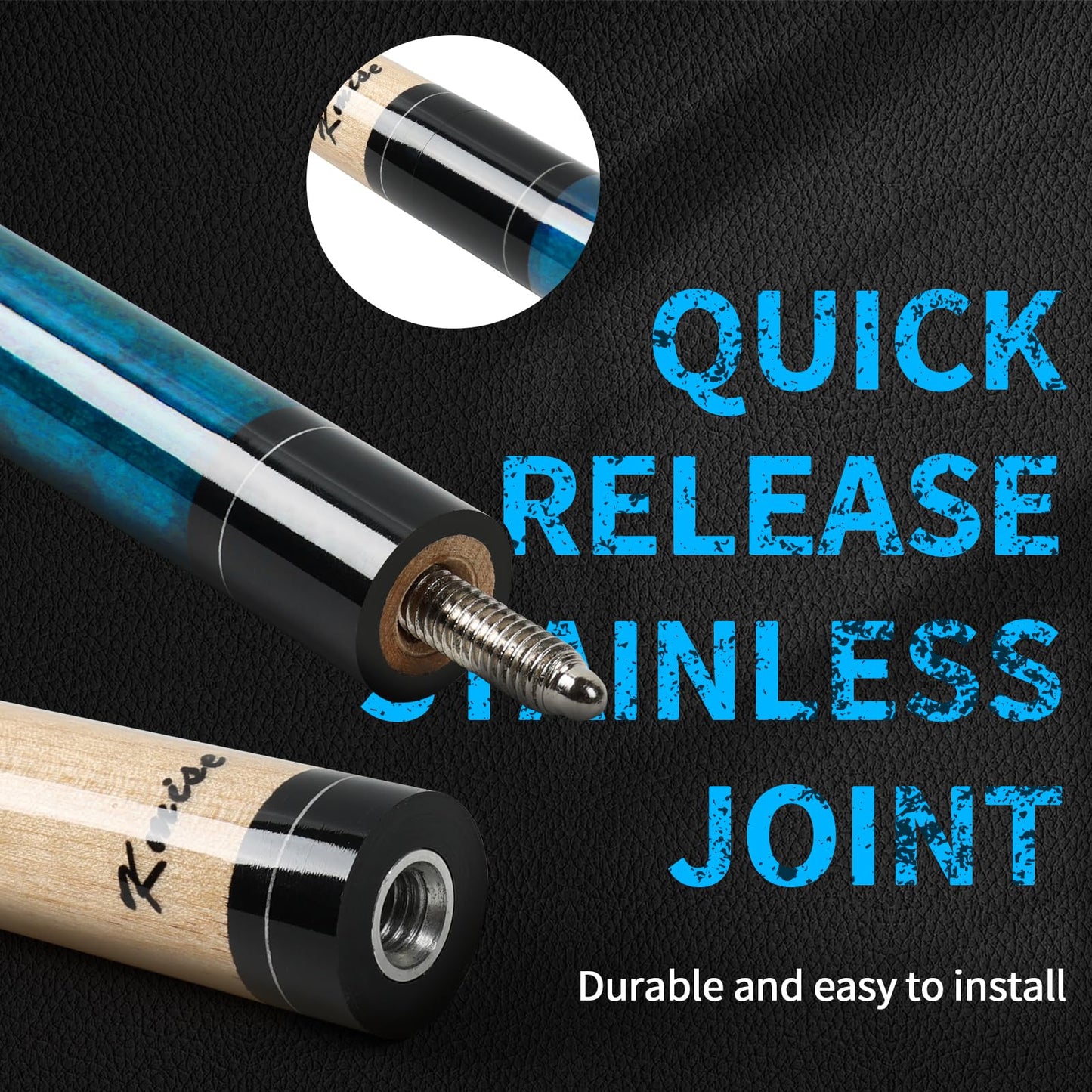 Kmise 58" Low-Deflection Pool Cue