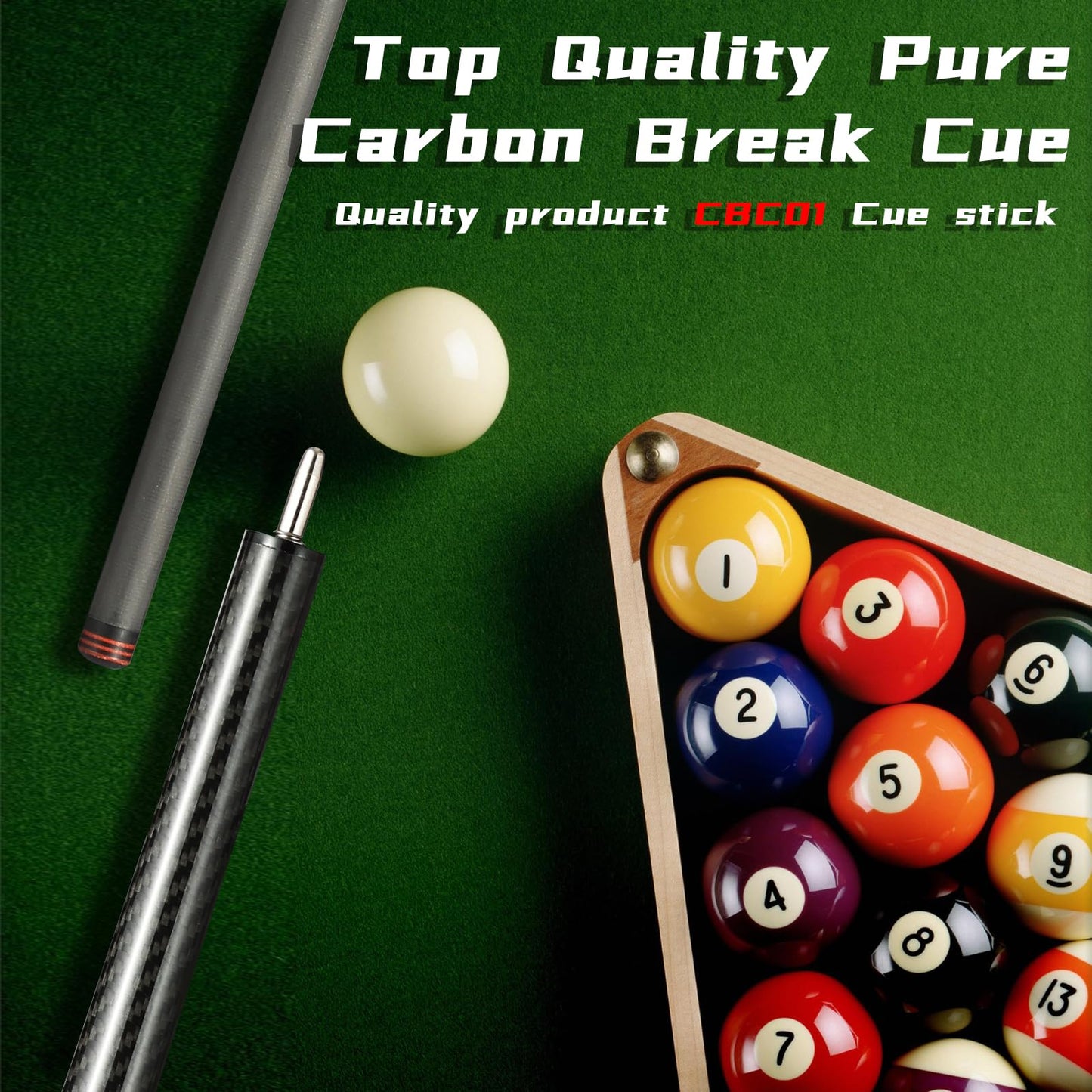 CROWN ME Carbon Fiber Pool Cue