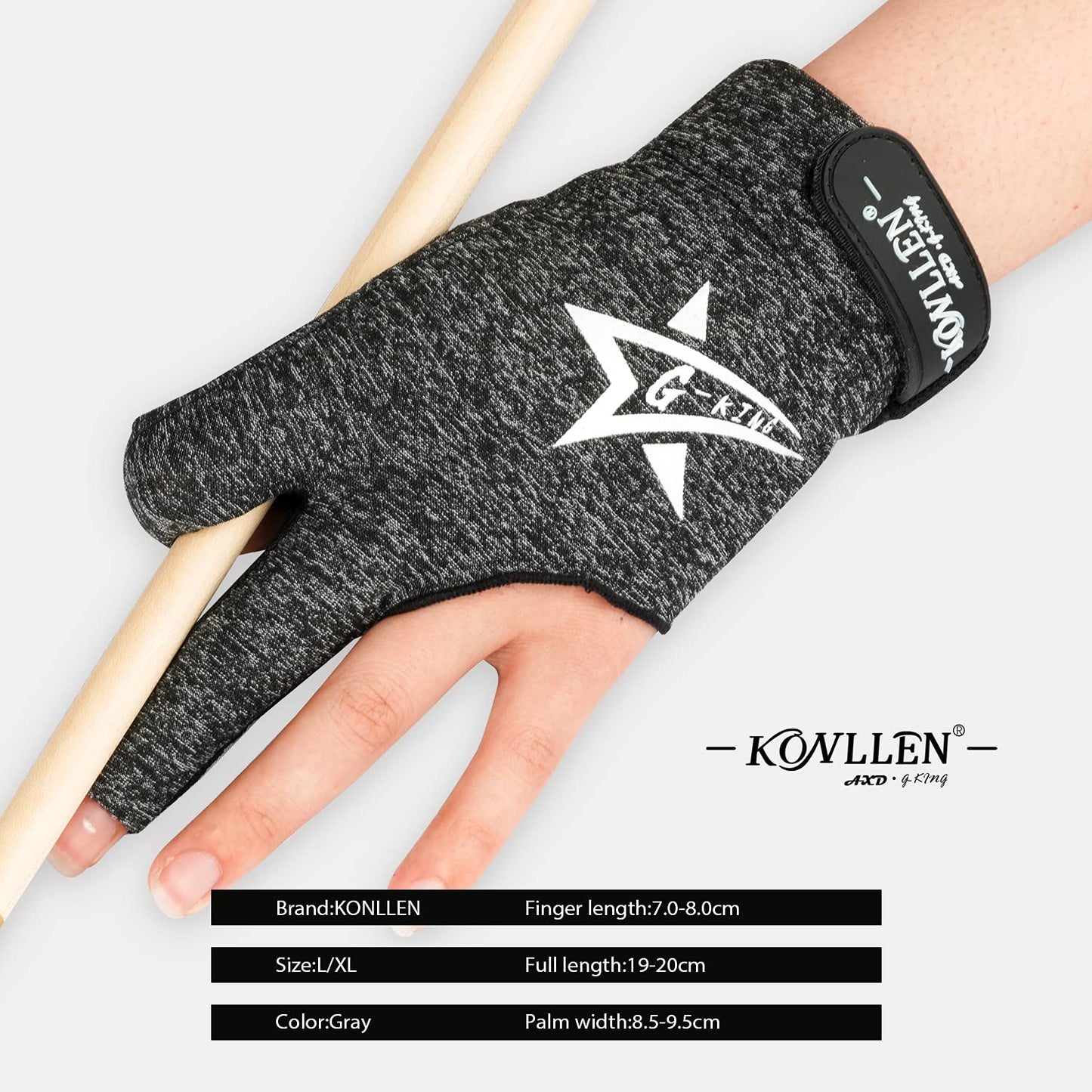 KONLLEN Adjustable Billiard Gloves