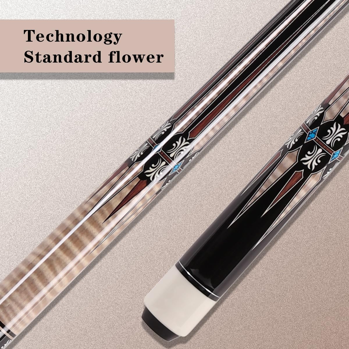 58" Canadian Maple Pool Cue – 13mm Tip