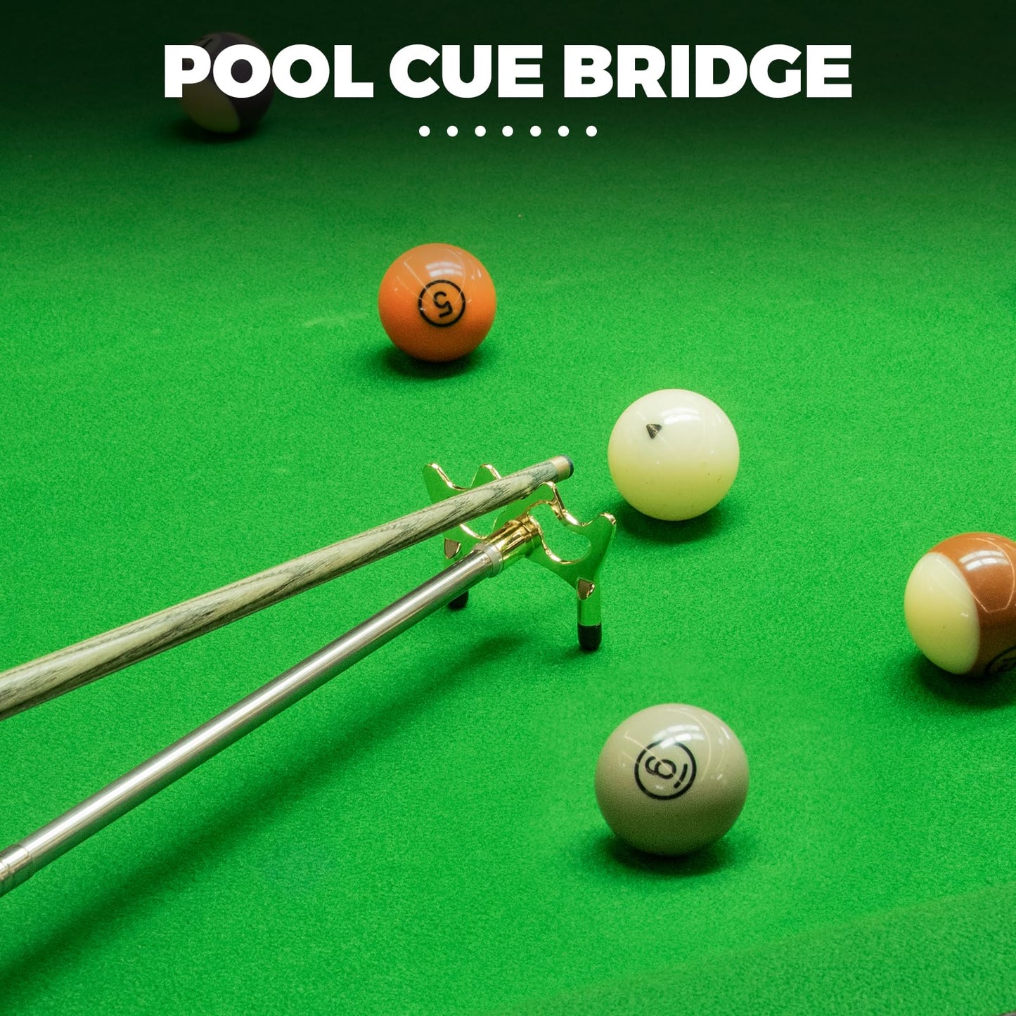 Pool Bridge Stick Retractable with Brass Head
