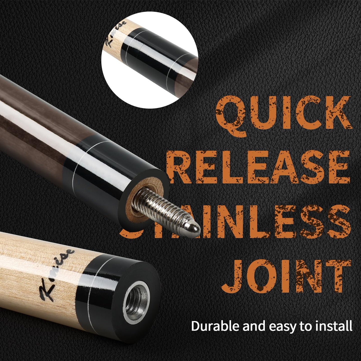 Kmise 58" Low-Deflection Pool Cue