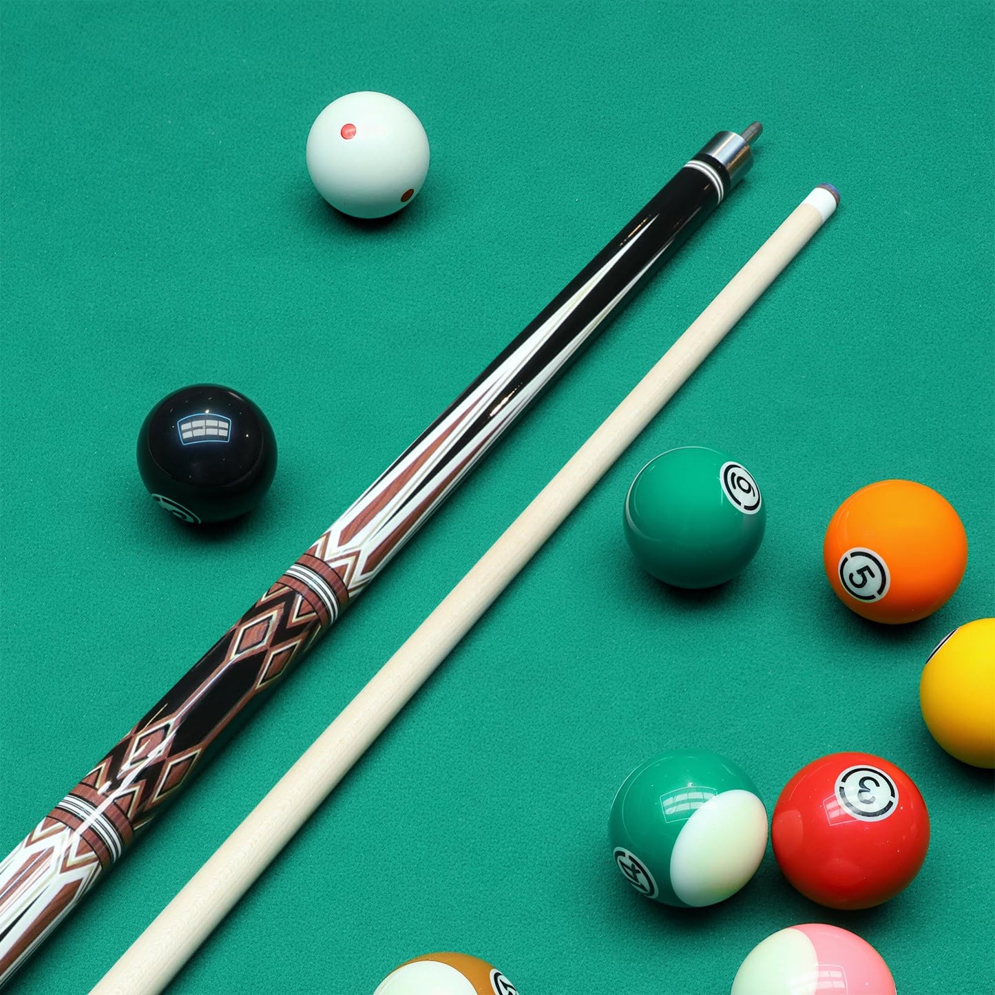 Kmise 58" Maple Pool Cue with Case