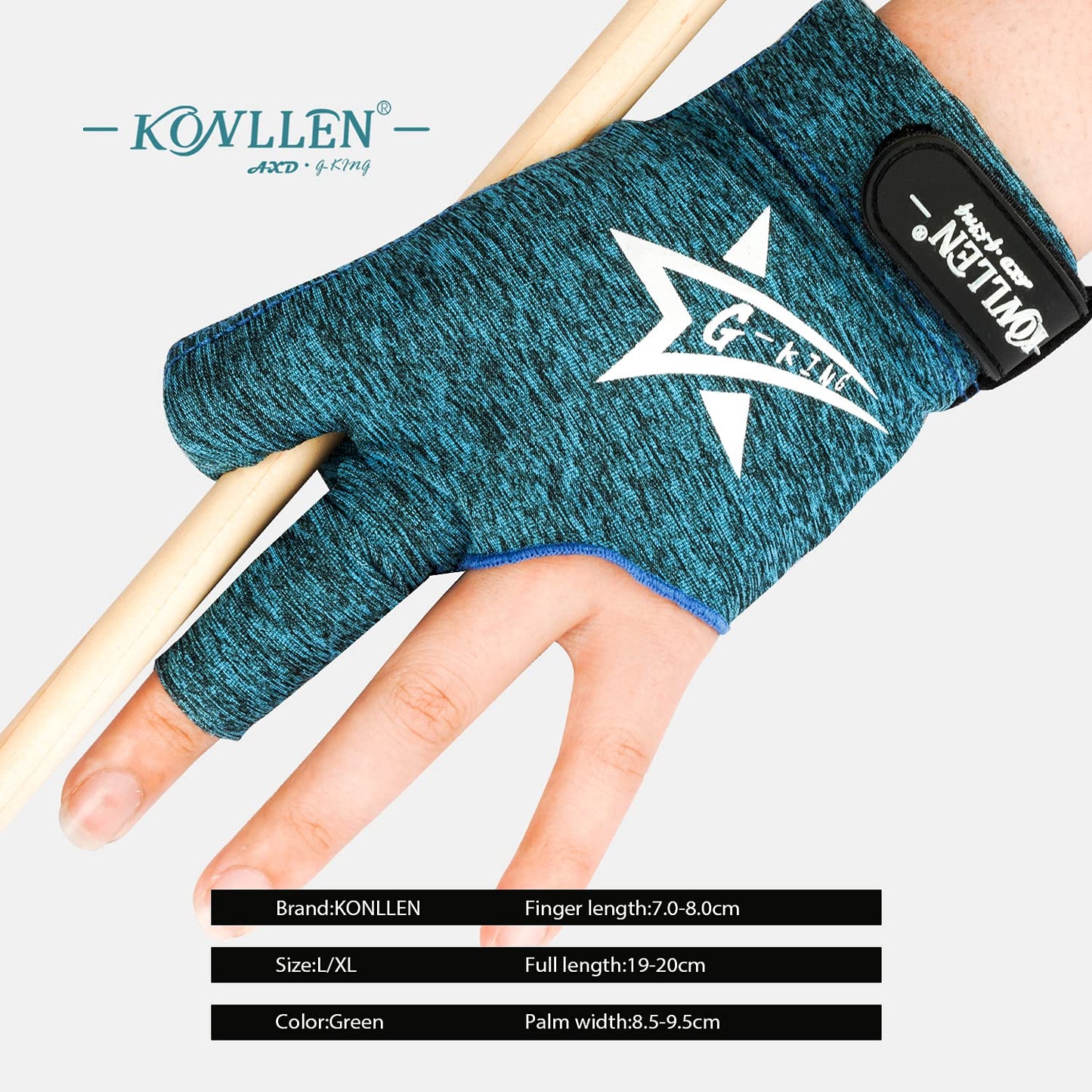 KONLLEN Adjustable Billiard Gloves