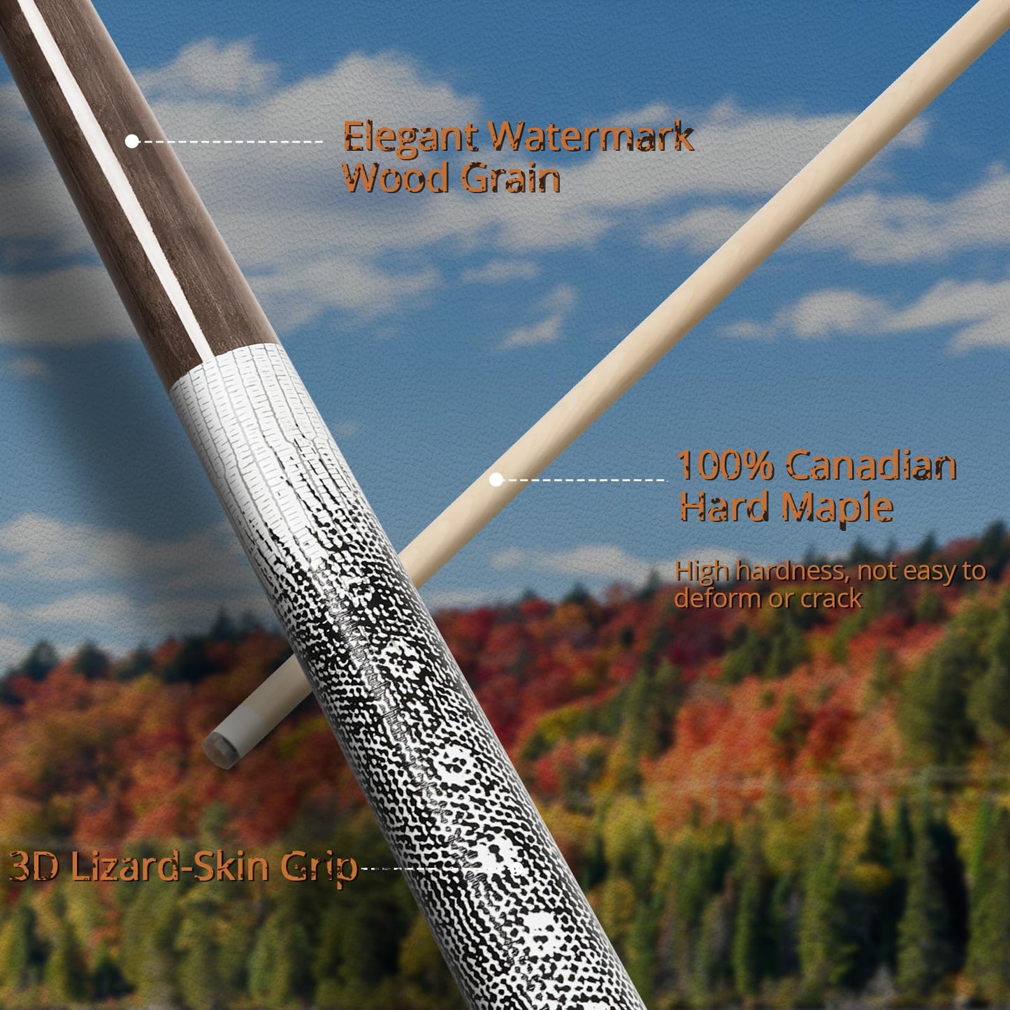 Kmise 58" Low-Deflection Pool Cue