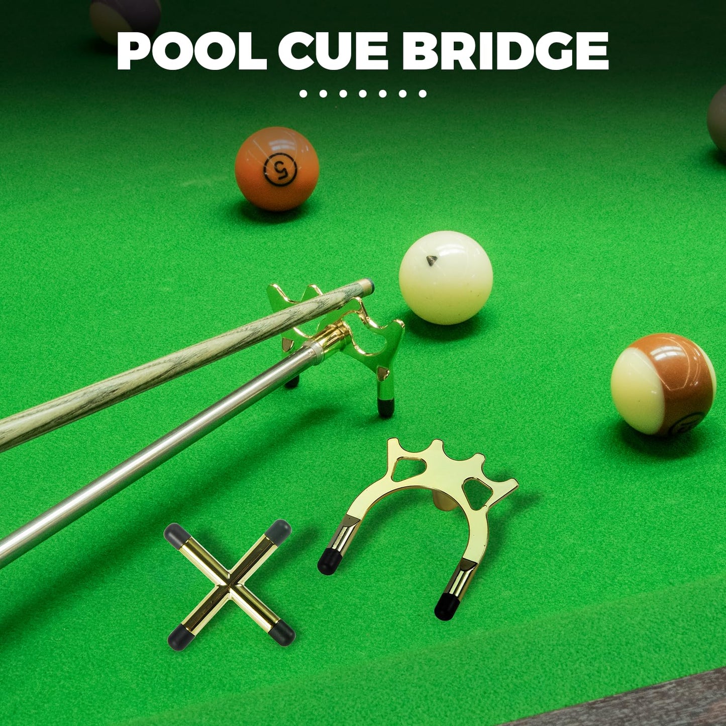 Pool Bridge Stick Retractable with Brass Head