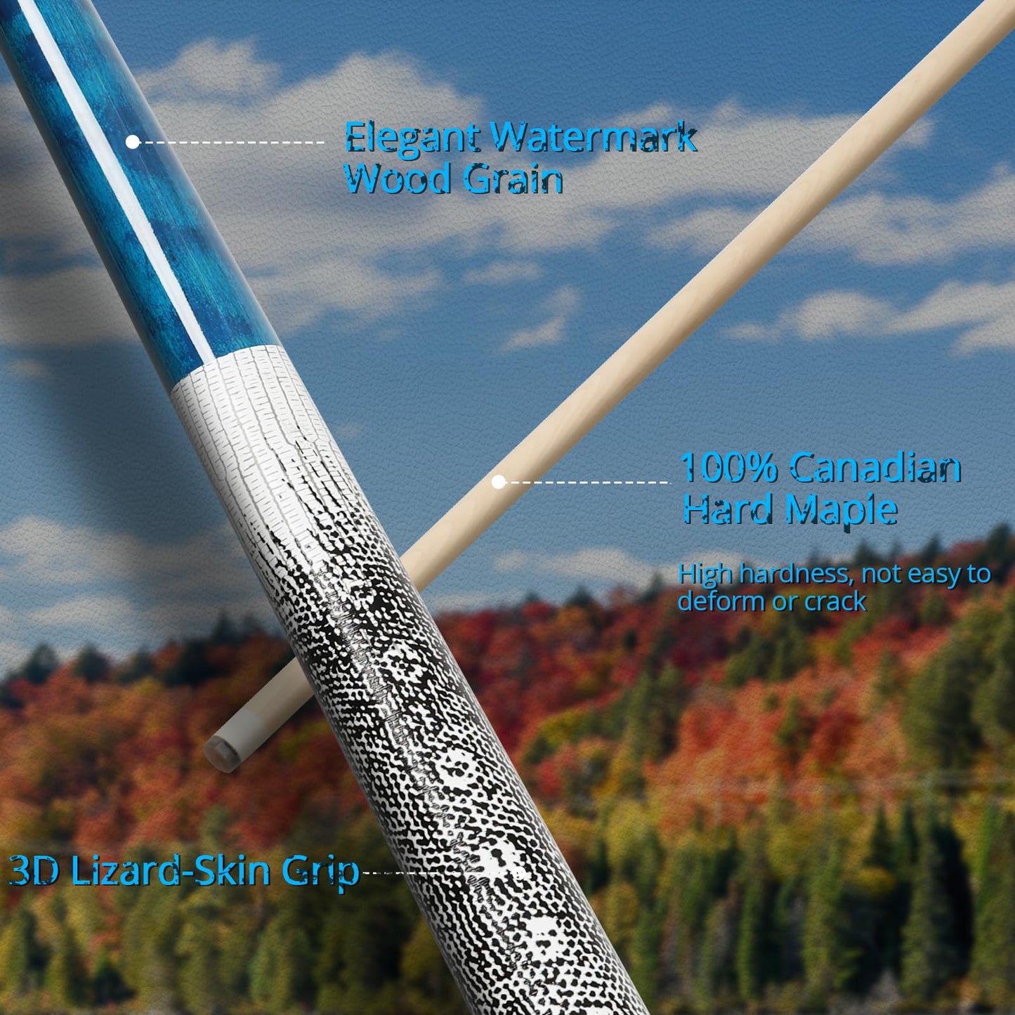 Kmise 58" Low-Deflection Pool Cue