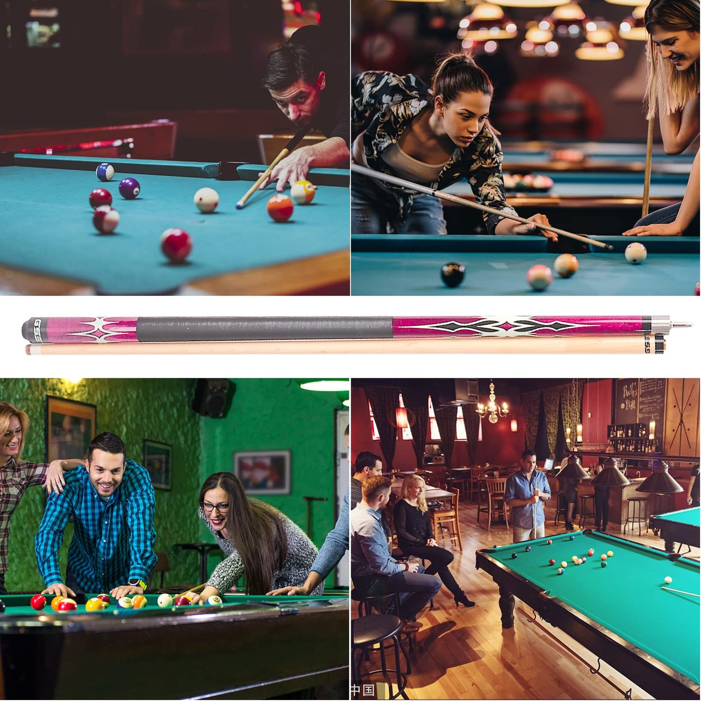 GSE 58" 2-Piece Maple Pool Cue – 18-21oz