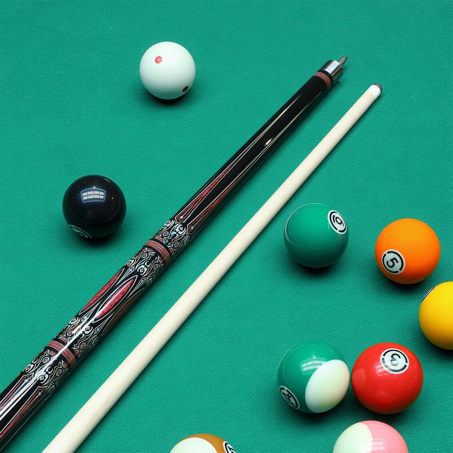 Kmise 58" Maple Pool Cue with Case