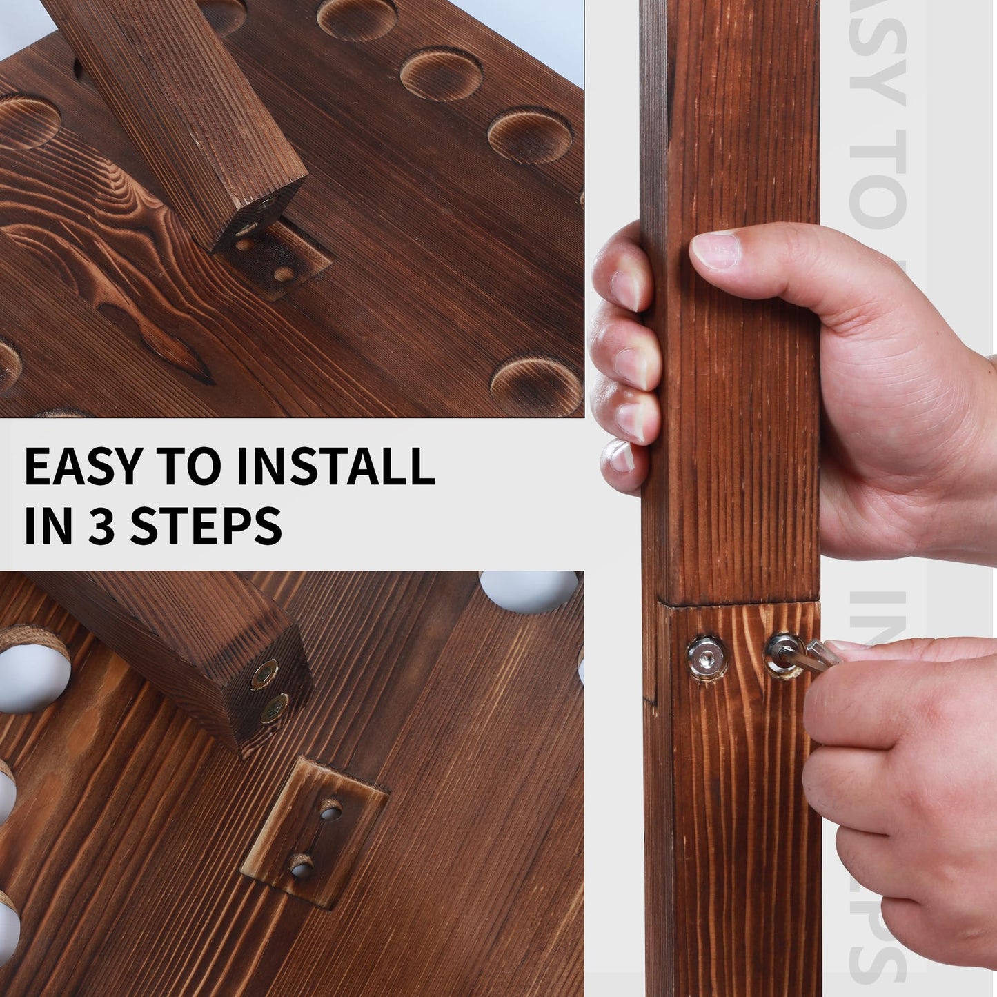 Rotating 15-Stick Pool Cue Rack