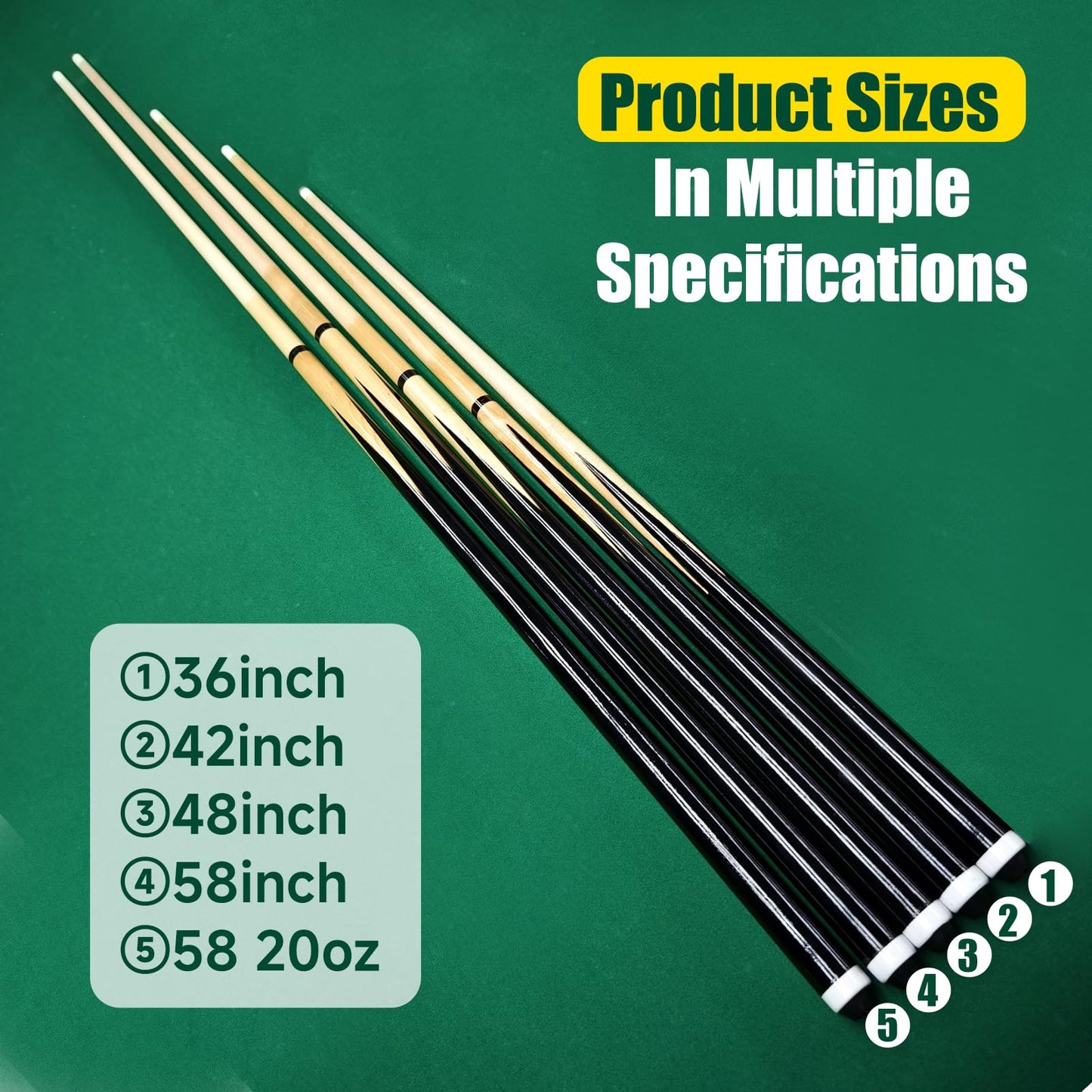 Pool Cue Sticks Set