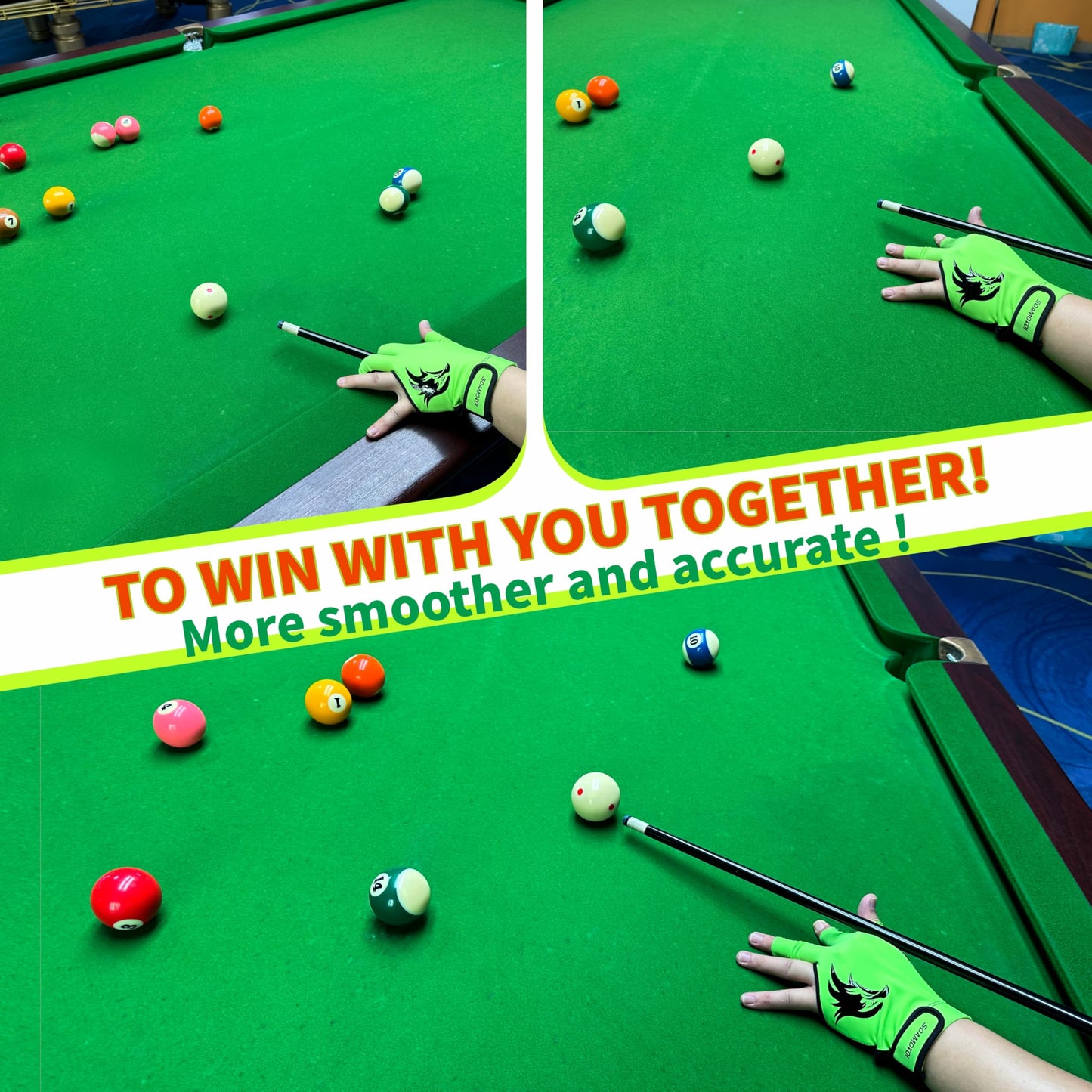 Left Hand 3-Finger Pool Glove