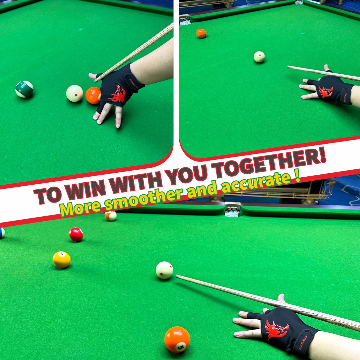 Left Hand 3-Finger Pool Glove