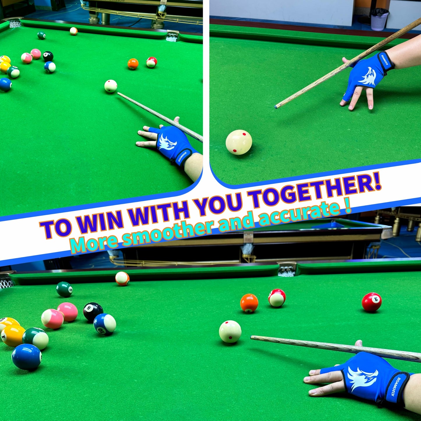 Left Hand 3-Finger Pool Glove