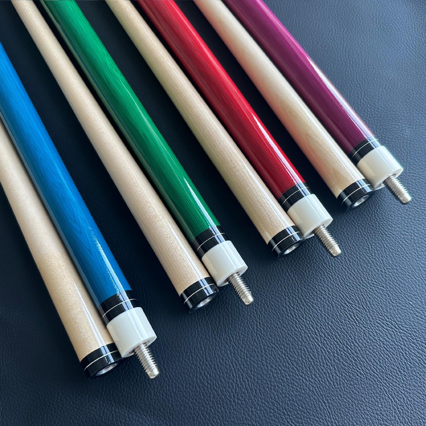 Tai Ba 4-Pack 58" Pool Cues – 13mm Tip, 18-21oz